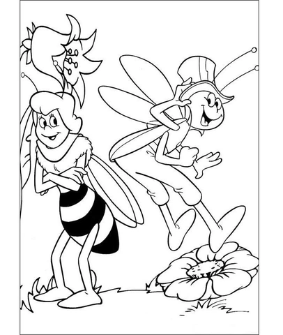 Cassandra and Philip coloring page